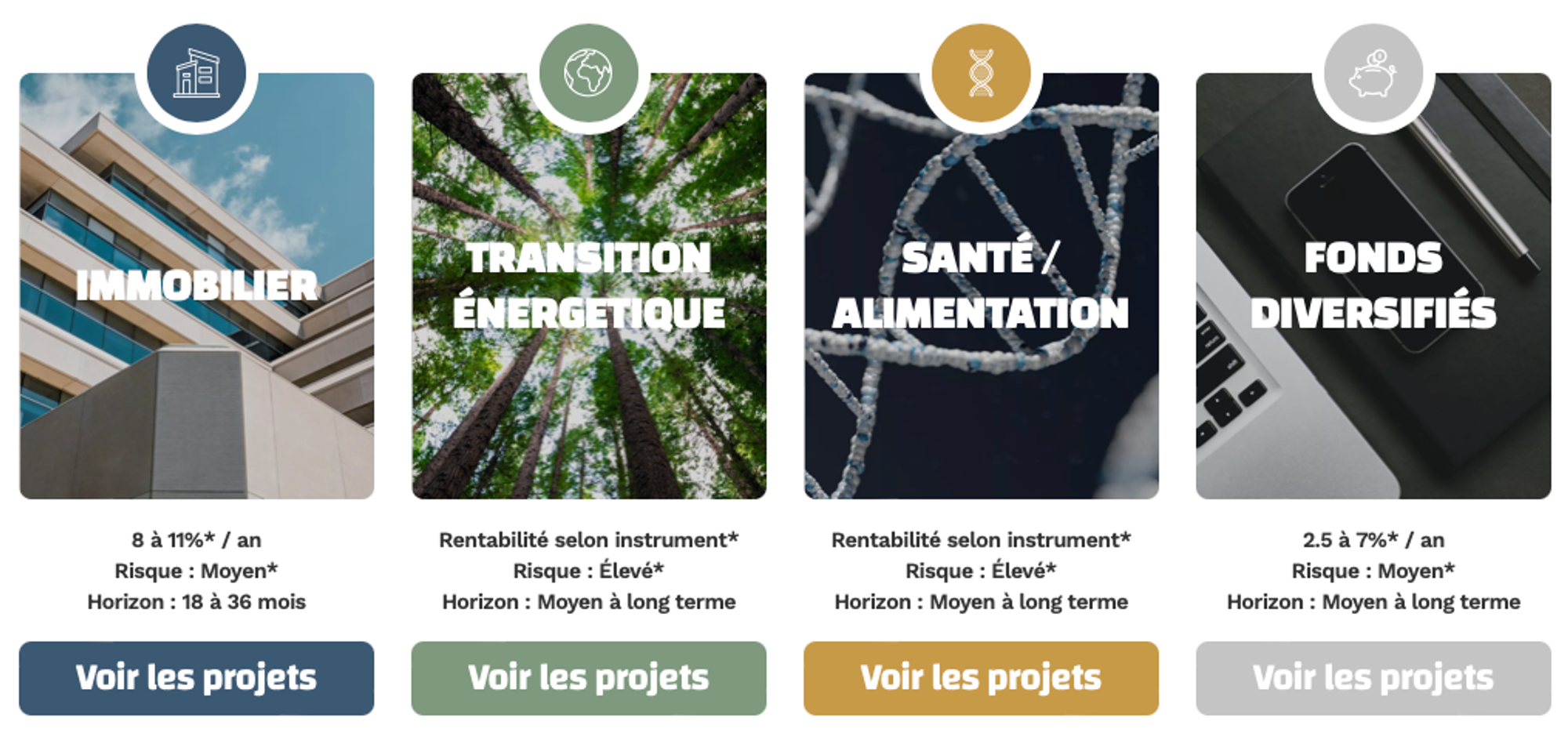 Types de projet WiSEED