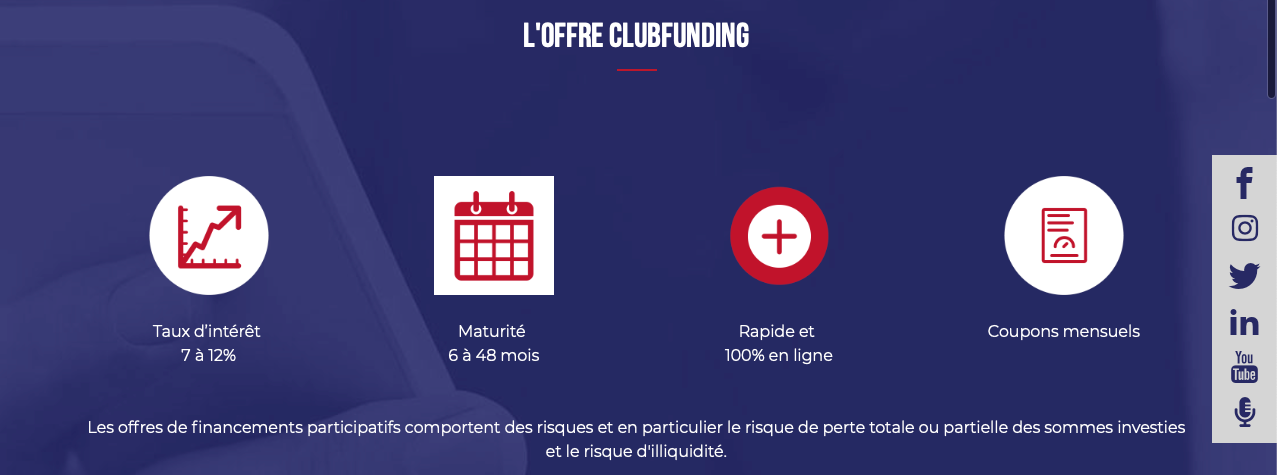 L'offre de ClubFunding