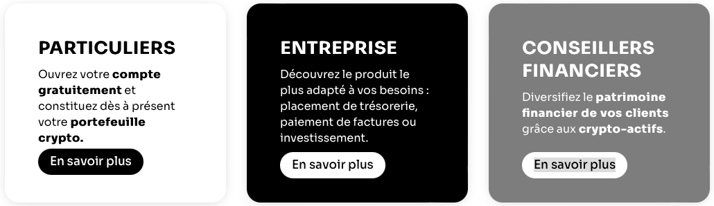 Les offres de Coinhouse