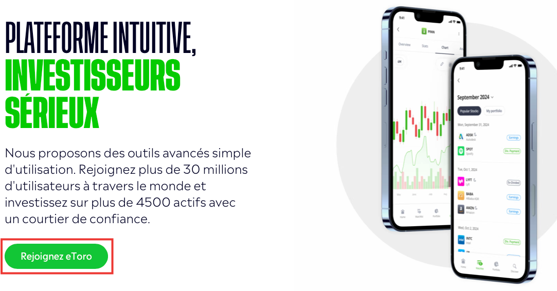 Compte de démo de trading eToro