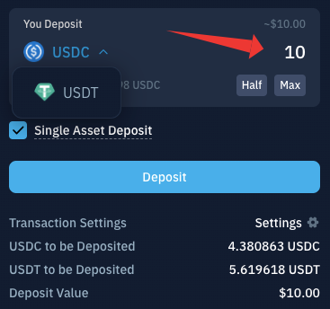 Dépôt USDC et USDT Kamino Finance