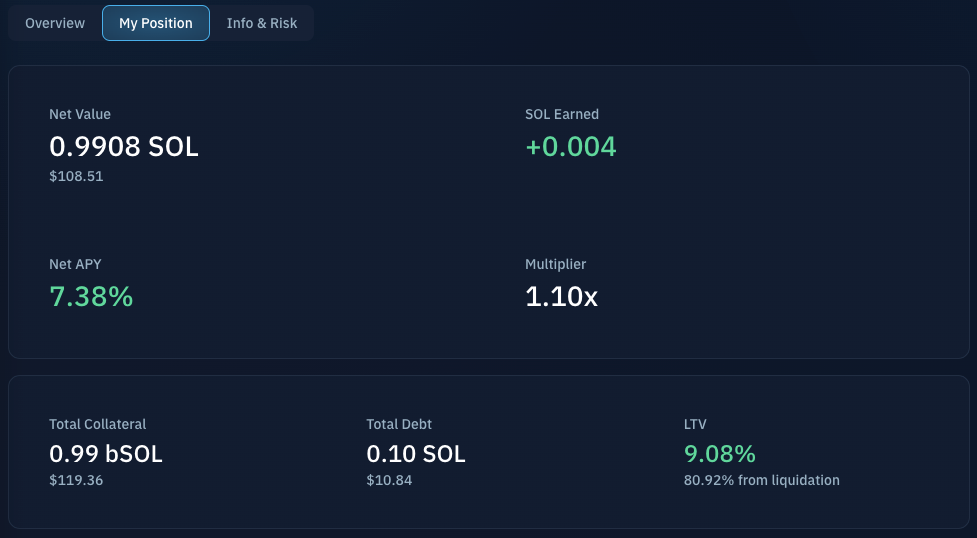 Intérêt en SOL sur Kamino Finance