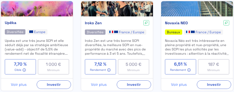 Exemple de SCPI de chez Louve Invest